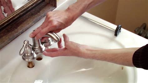 How To Install A Moen Bathroom Faucet How to Install a Moen Centerset Faucet - YouTube